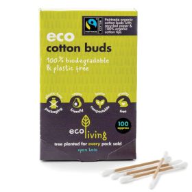 Organic Fairtrade Cotton Buds 24x100