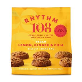 Lemon Ginger Chia Biscuits Share Bag - Organic 8x135g