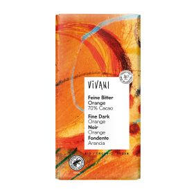 Fine Dark Orange Chocolate 70% - Organic 10x100g
