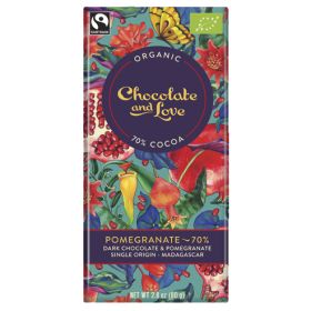 Pomegranate Chocolate 70% - Organic 14x80g