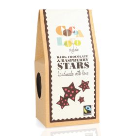 Dark Chocolate and Raspberry Stars - Organic 6x100g
