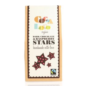 Dark Chocolate and Raspberry Stars - Organic 6x100g