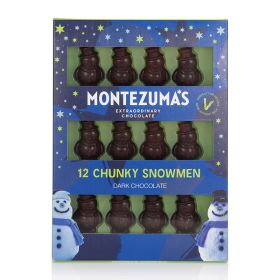12 Solid Dark Chocolate Snowmen 10x110g