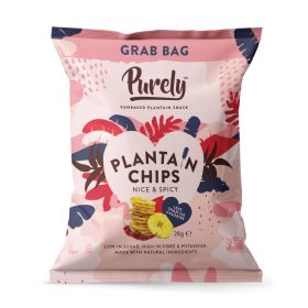Purely Plantain Chips - Nice & Spicy 20x28g