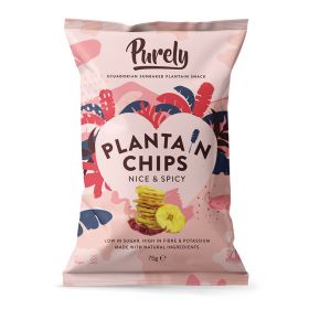 Purely Plantain Chips - Nice & Spicy 10x75g