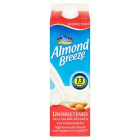 Almond Breeze Unsweetened Drink 8x1lt