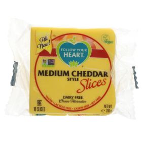 Vegan Medium Cheddar Slices 12x200g