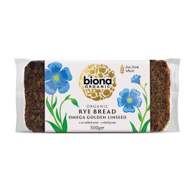 Rye Omega Bread with Golden Linseed - Organic 6x500g