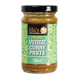 Fairly Traded Veggie Curry Paste - Organic 6x110g