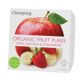 Apple & Banana & Strawberry Puree - Organic 12x2x100g