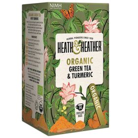 Green Tea & Turmeric Tea Bags - Organic 6x20