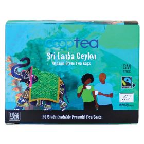 Clearance - Green Ceylon Pyramid Tea Bags FTM - Organic 24x2