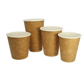 12oz Brown Kraft Hot Cups (89-Series) - Compostable 1x50
