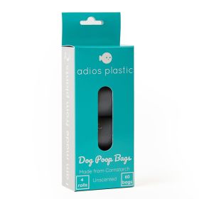 Compostable Dog Poop Bags - Grey 12x4 rolls