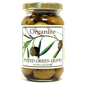Pitted Green Olives in Brine- Organic 6x280g