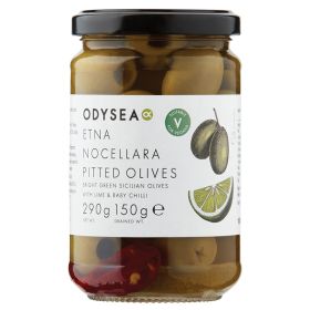 Nocellara Olives With Lime and Chilli In Brine 6x165g