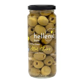 Sun Pitted Jumbo Green Olives 6x330g