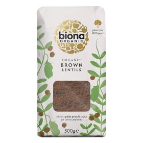 Brown Lentils - Paper Bag - Organic 6x500g