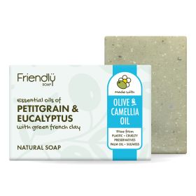 Olive Oil Soap Bar - Petitgrain & Eucalyptus 6x95g