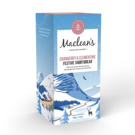 Cranberry & Clementine Festive Shortbread 12x150g