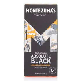 Absolute Black 100% Cocoa with Orange & Cocoa Nibs 12x90g