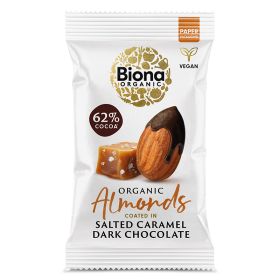 Salted Caramel Dark Choc Coated Almonds - Organic 10x30g