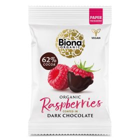 Dark Chocolate Coated Raspberries - Organic 10x45g