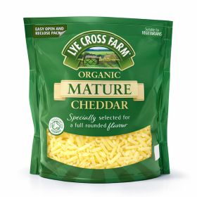Grated Mature Cheddar Cheese - Organic 10x180g