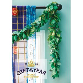Recycled Sari Garland - Green 4x1