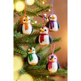 Penguin Felt Hanging Decorations - Set of 5 1x1