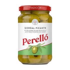 Pitted Gordal Picante Olives - Jar 12x150g