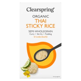 Thai Semi-Wholegrain Sticky Rice - Organic 6x500g