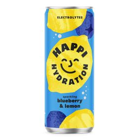 Happi Hydration - sparkling Blueberry & Lemon drink 12x330ml