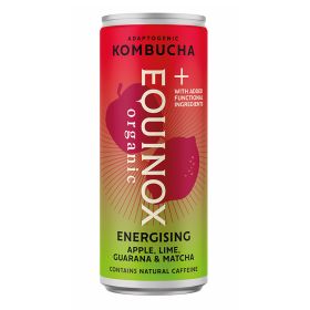 Energising Kombucha, Apple, Lime, Guarana & Matcha - Organic