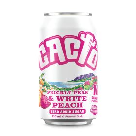 Prickly Pear & White Peach Low Sugar Soda 12x330ml