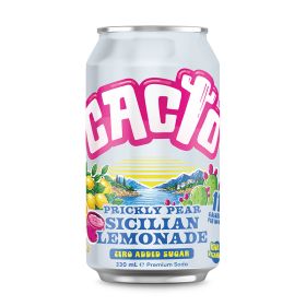 Prickly Pear Sicilian Lemonade Low Sugar Soda 12x330ml