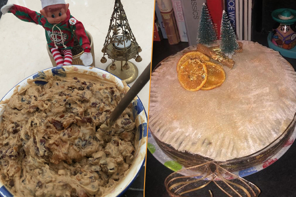 Golden Ginger Christmas Cake