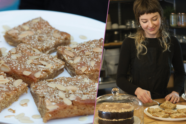 Recipe - Tahini, Orange and Almond Blondies 